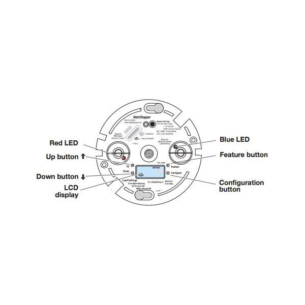 LeGrand Ceiling Mount White Wattstopper LMDC-100 DLM Dual Tech Sensor 
