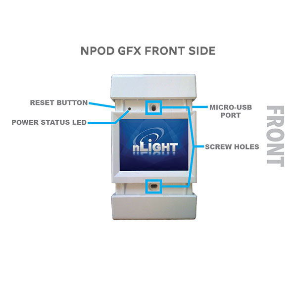 nPOD GFX nLIGHT SINGLE GANG TOUCH SCREEN SCENE CONTROLLER LiteRite