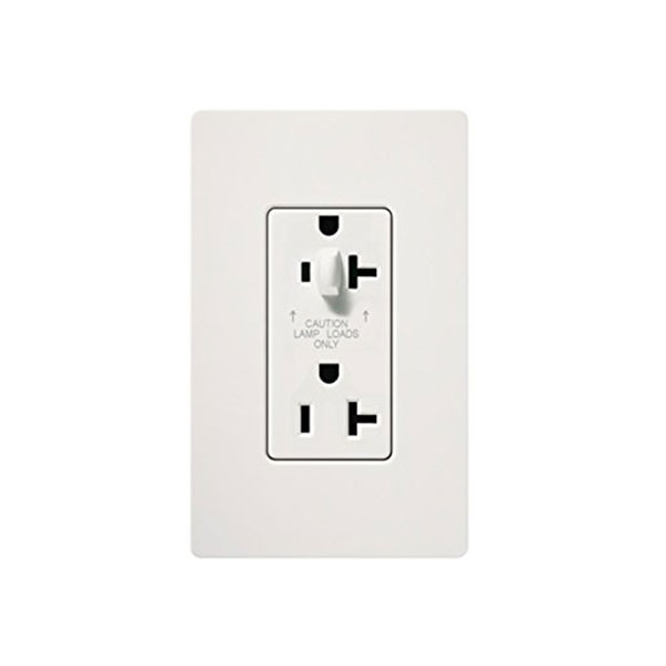 LUTRON 20A TAMPER RESISTANT RECEPTACLE FOR DIMMING USE